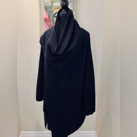 Olsen Cardigan open front w/collar scarf textured knit &  pockets 💙💙 - Picture 5 of 12